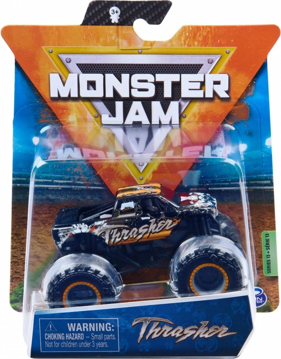 Lodër veturë Monster Jam Spin Master 1:64, metal dhe plastikë, ngjyra të përziera, 1 copë