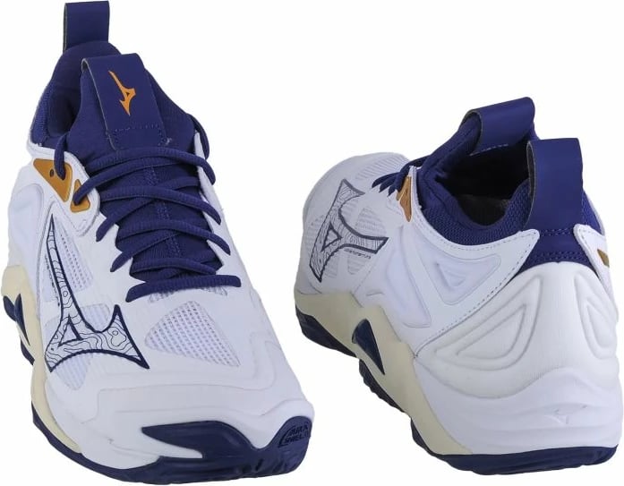 Atlete për meshkuj Mizuno Wave Momentum 3, të bardhë me blu deti