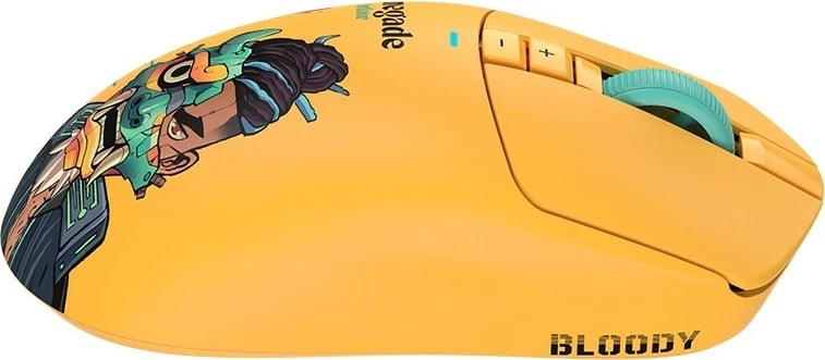 Maus A4Tech Bloody R72 ULTRA DUO Renegade Sunset, wireless, RGB, i verdhë