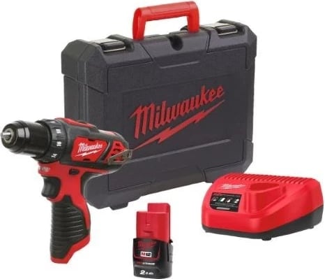 Makine shpuese Milwaukee M12 BDD-201C, 12V, 30Nm, me bateri