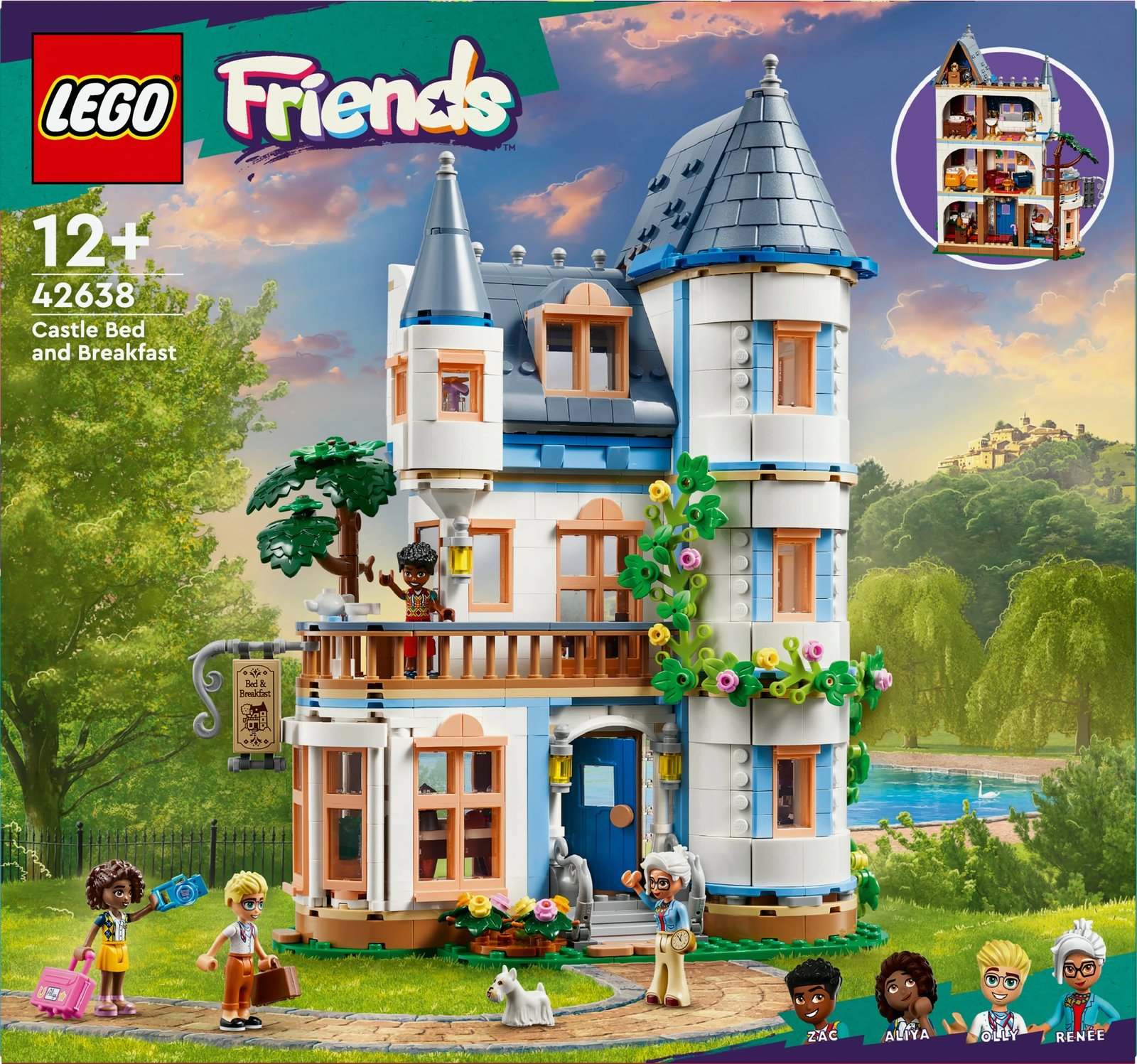 Set ndërtimi LEGO Friends 42638, kështjellë me akomodim, shumëngjyrësh