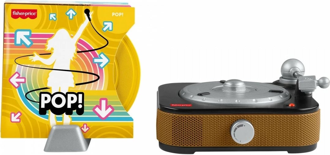 Gramofon lodër Fisher Price JGX04, me 5 disqe, shumëngjyrësh
