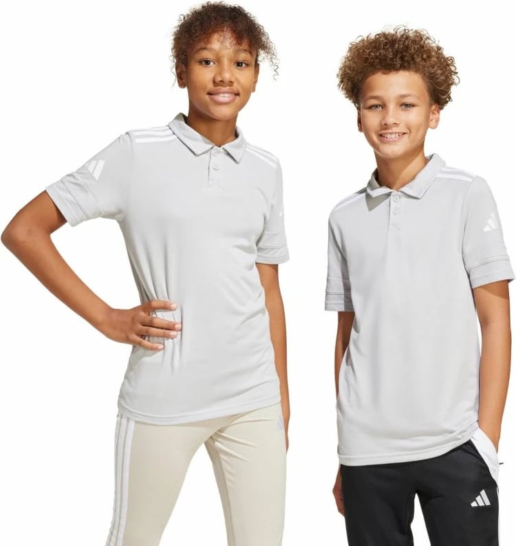 Maicë polo për fëmijë adidas, e hirtë
