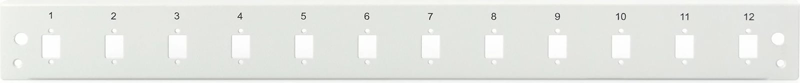 Panelë frontal Digitus për kasë fibrash optike, 12x LC DX/SC SX/E2000 SX, 1U, gri