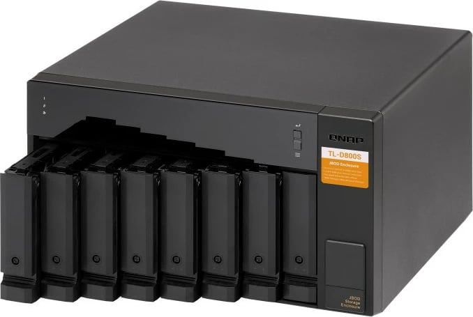 Kasë eksternale QNAP TL-D800S, 8 vende, SATA, e zezë/gri