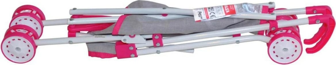 Karrocë lodër për kukulla Milly Mally Julia Prestige Pink, gri/rozë