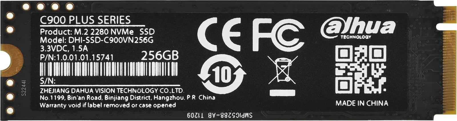 SSD Dahua DHI-SSD-C900VN256G, 256 GB, M.2, PCI Express 3.0, NVMe, i zi