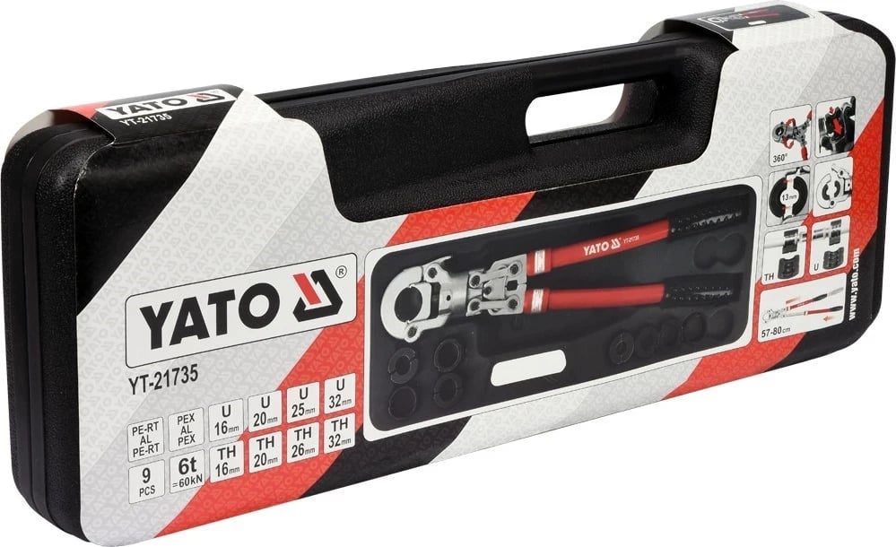 Çelës Yato YT-21735, i zi / i kuq