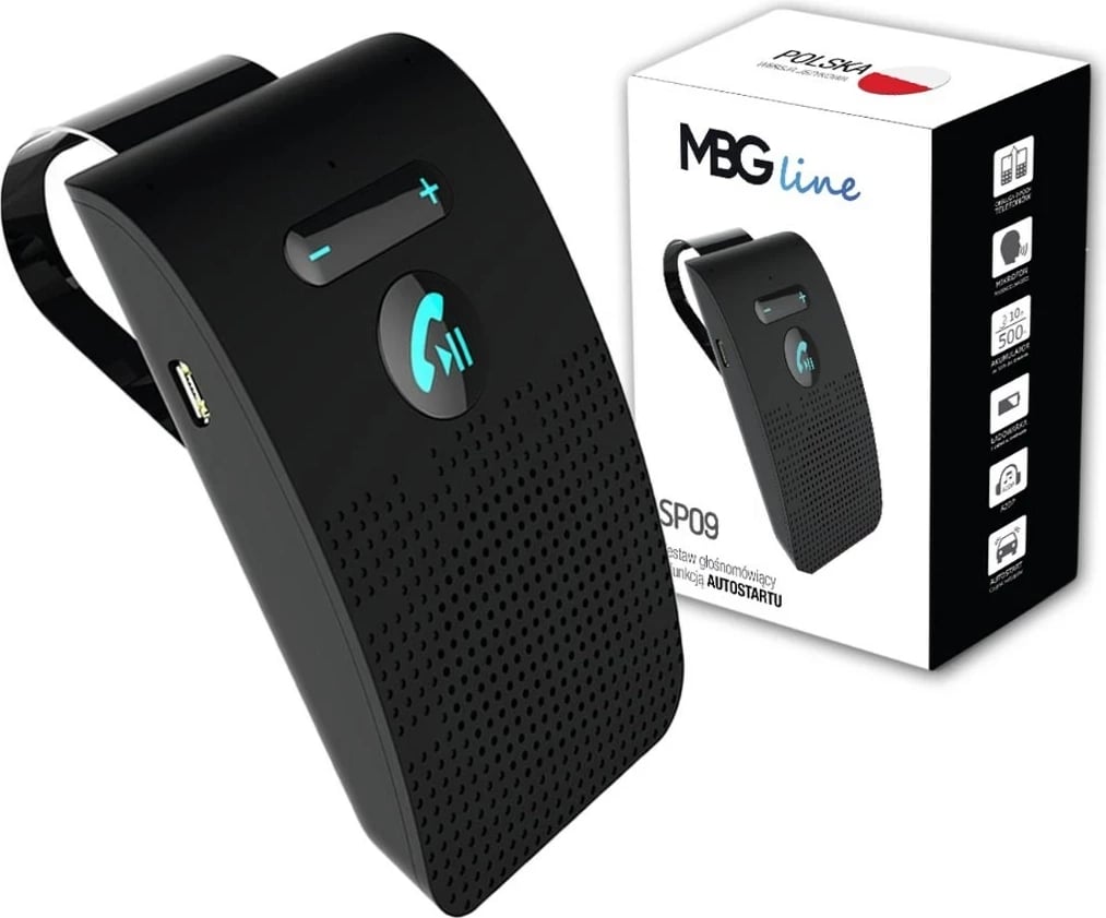 Altoparlant për veturë MBG line LINE SP09, Bluetooth 5.0, i zi