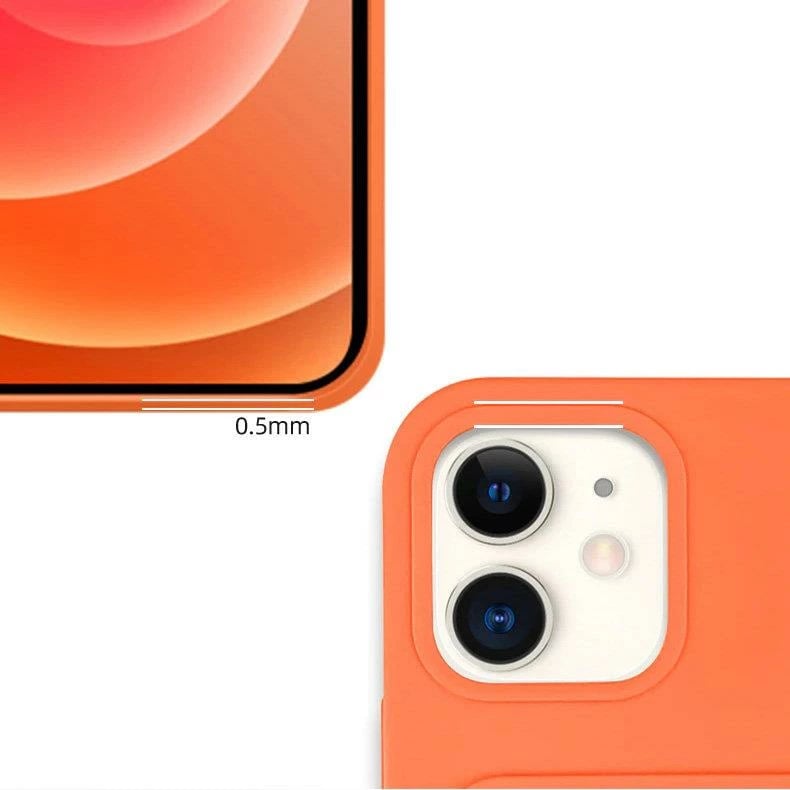 Mbështjellës silikoni Hurtel për Xiaomi Redmi Note 10/10S me vend për kartela, Kuq