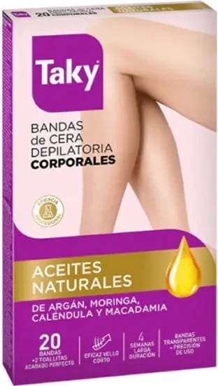 Banda depilimi me vajra natyrale Taky Natural Oils unisex, 24 copë