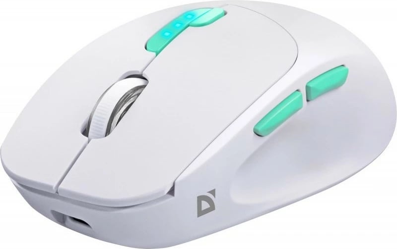 Maus pa tela Defender Nitta MM-307, Bluetooth/USB, 1600 DPI, i bardhë