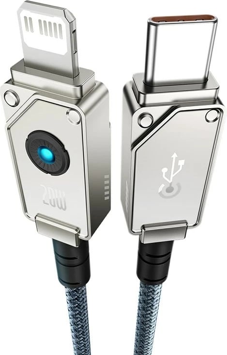 Kabllo Baseus Unbreakable USB C në iP, 2 m, 20 W, E zezë