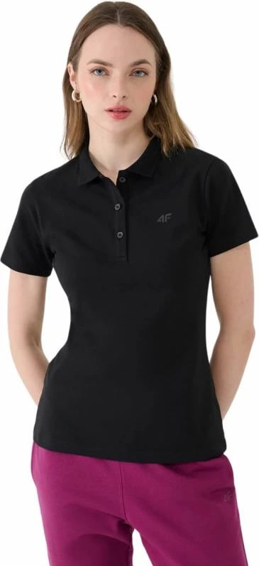 Maicë polo për femra 4F, e zezë