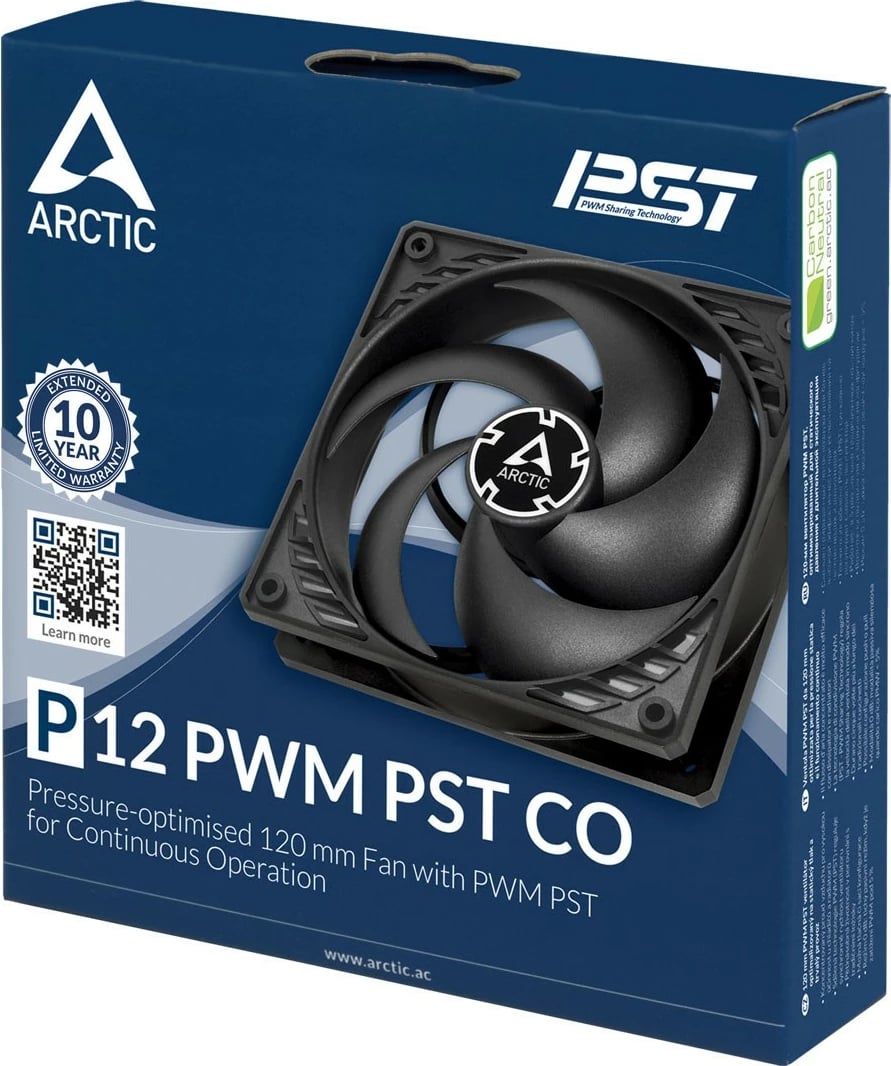 Ventilator ARCTIC P12 PWM PST CO, 120 mm, 1800 RPM, i zi