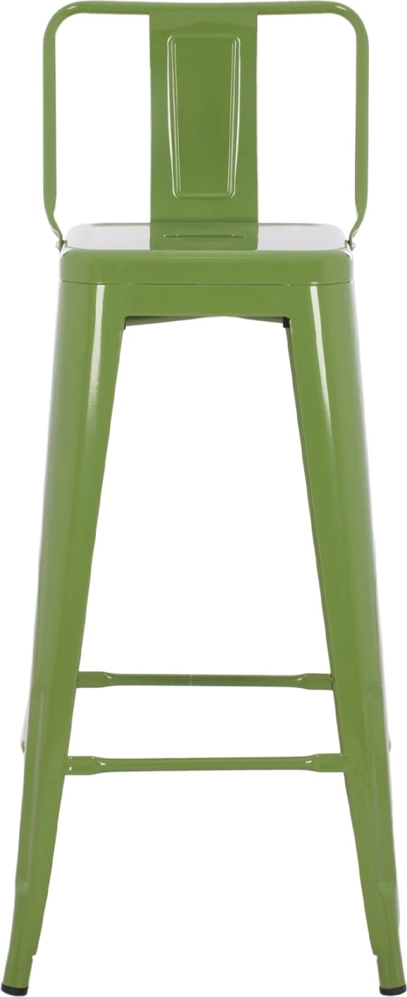 Karrige për bar me mbështetëse MELITA-PRO FH98643.53 metalike, ngjyrë ulliri e çelët, 42x42x100H cm