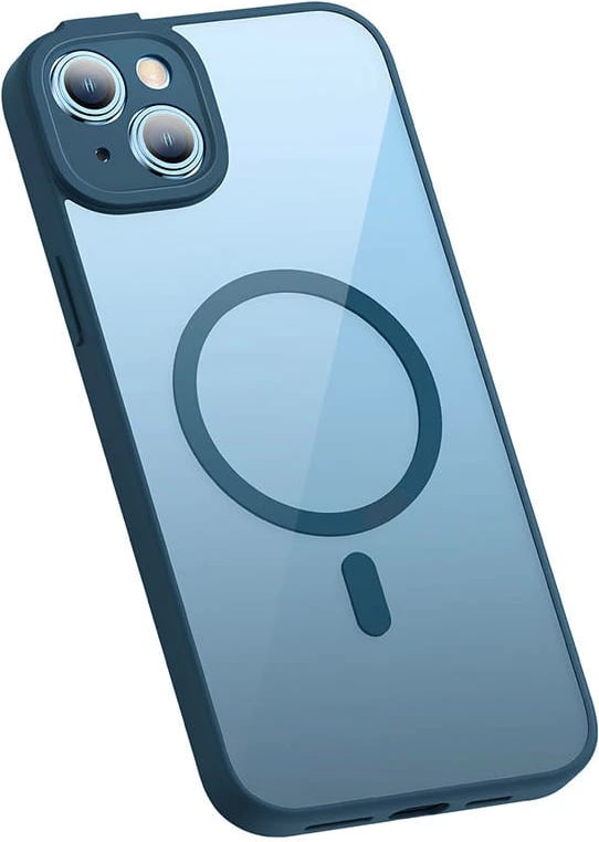 Mbështjellës magnetik Baseus Frame Series me xham të temperuar për iPhone 14 Plus, Blu, set