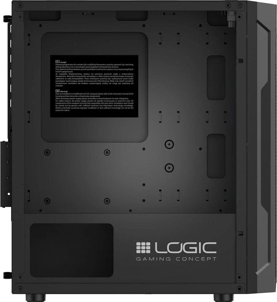 Kasë LOGIC ARAMIS ARGB Mini USB 3.0, e zeza