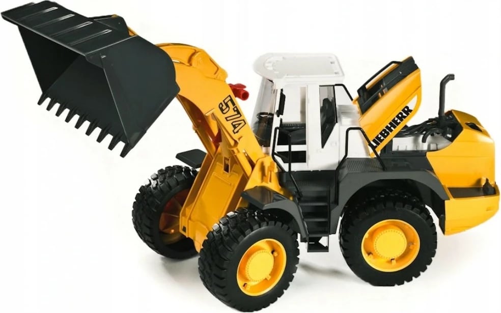 Ngarkues me rrota lodër BRUDER Liebherr L574, 1:16, verdhë/zi/bardhë