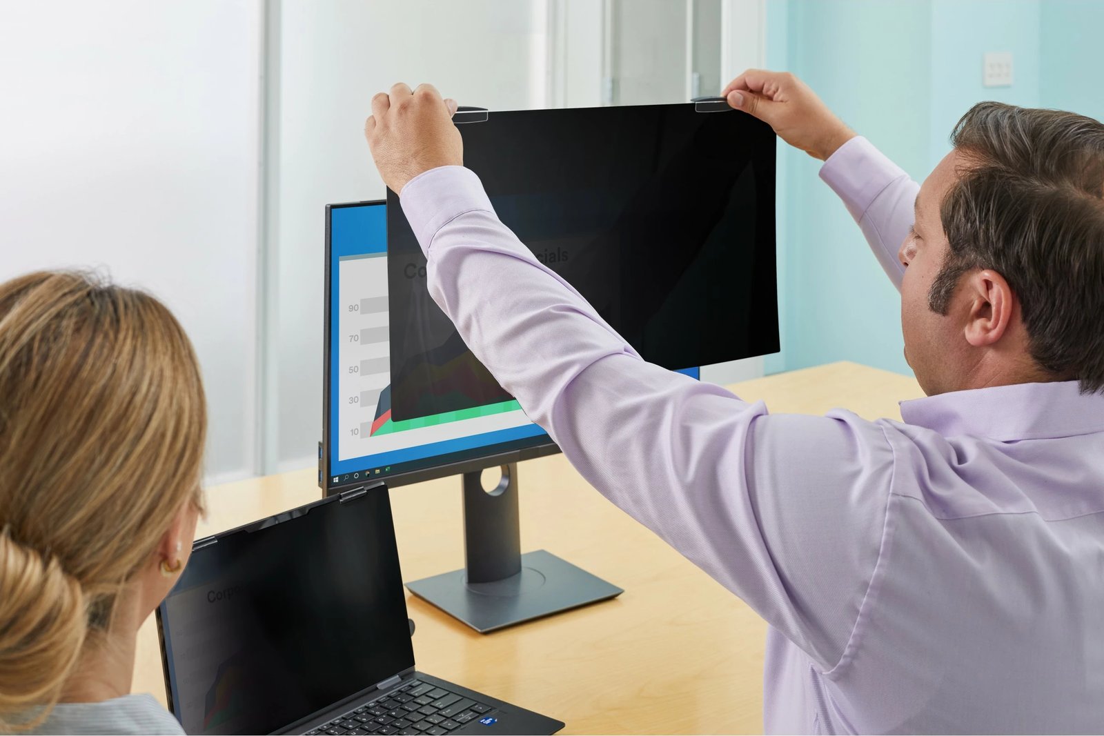 Filtër privatësie 3M PF230W9EM për monitor 23 inç, 16:9, magnetik, i zi