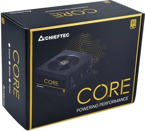 Kasë Chieftec CORE BBS-500S 500W, 80 PLUS Gold, jo-modular, e zezë