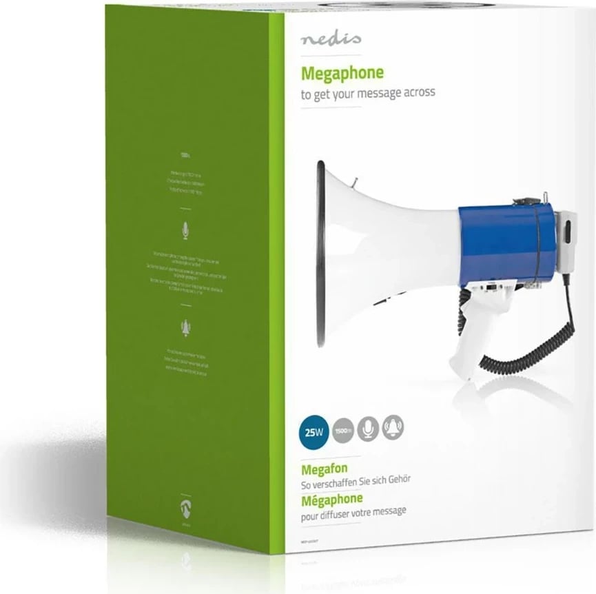 Megafon Nedis MEPH200WT, Blu e Bardhë