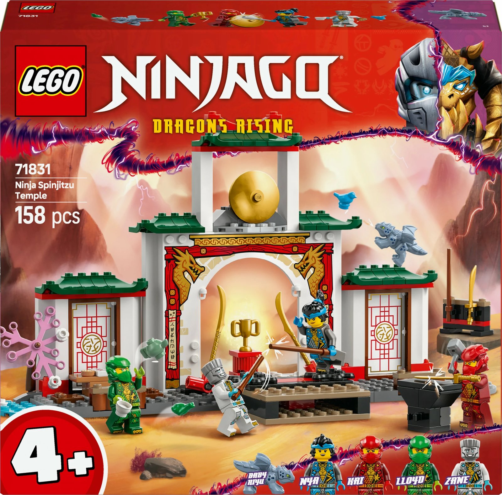 Set ndërtimi LEGO Ninjago 71831 Spinjitzu Tempel, 158 pjesë, multikolor