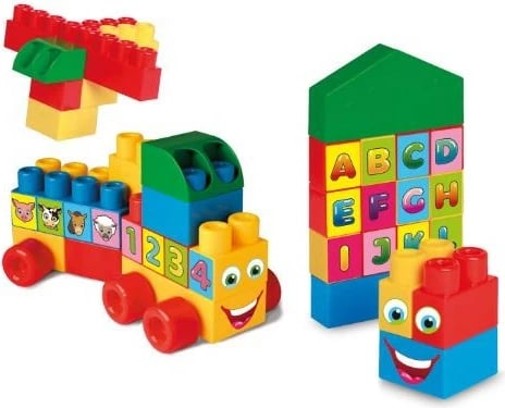 Set blloqe të mëdha Wader Big Blocks 51 copë, plastikë, shumëngjyrëshe