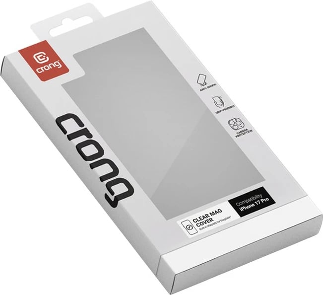 Mbështjellës, CRONG, Clear MAG Cover (CRGCLRMIP1763PTRS) për iPhone 17 Pro, MagSafe, polikarbon + TPU, transparent