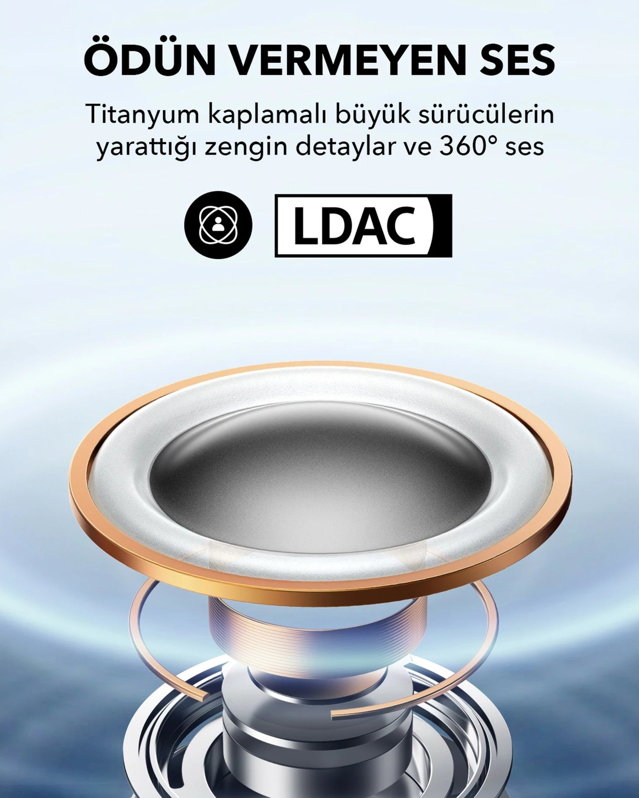 Kufje Anker Soundcore AeroFit Pro Biae, të bardha