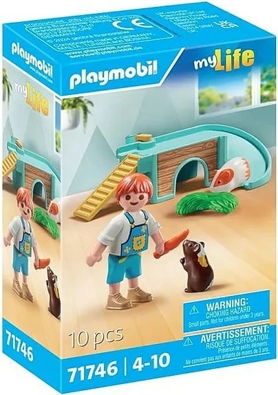Set lodrash Playmobil My Life 71746 me figurë djaloshi dhe kavie