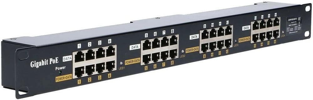 PoE Injector Extralink EX.2008, 16 porta Gigabit, i zi