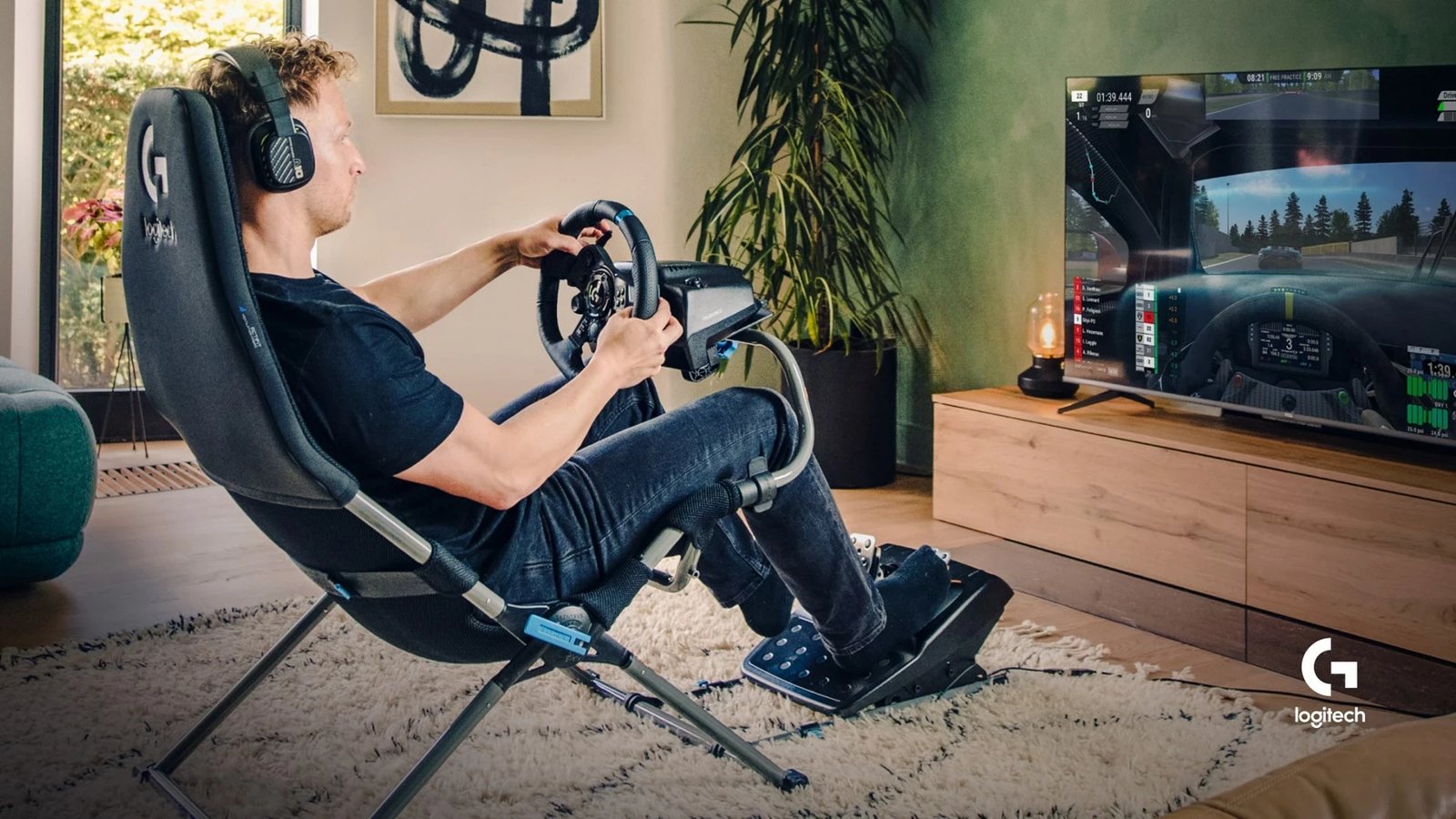 Karrige gaming Playseat Challenge X Logitech G Edition, ngjyrë e zezë dhe gri