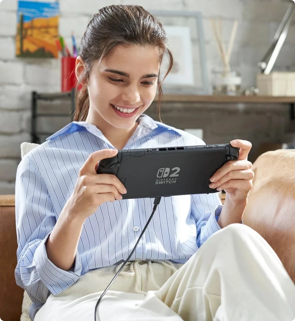 Konzolë portabile lojërash Nintendo Switch 2, 256 GB, 7.9 inç, E zezë