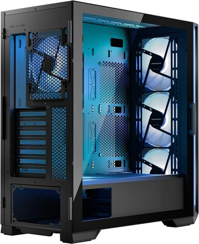 Kasë MODECOM HORIZON ARGB Flow MIDI USB 3.0 X 2 CYPE-C, e zezë