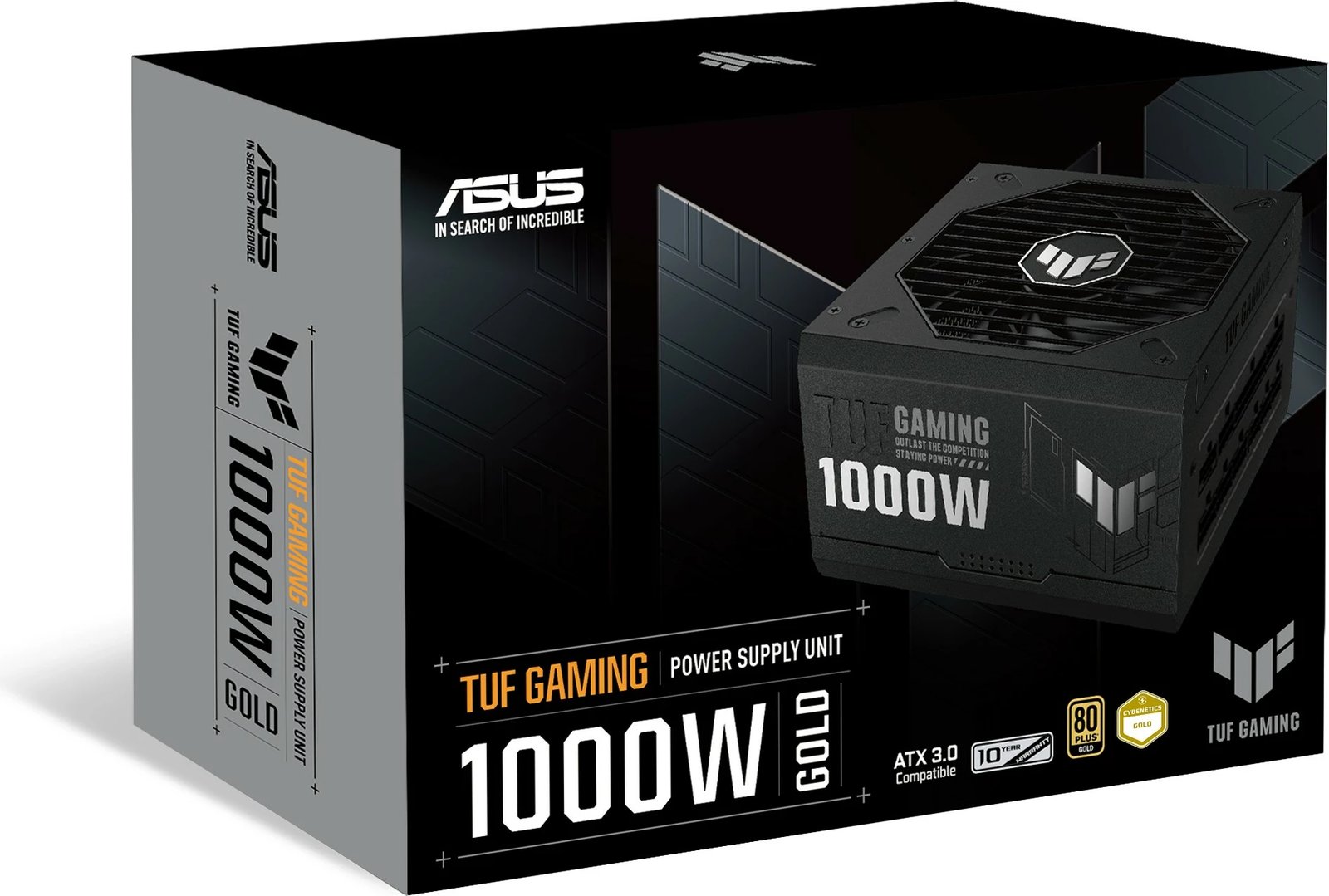 Kasë energjie ASUS TUF Gaming 1000W, 80 PLUS Gold, plotësisht modulare, e zezë