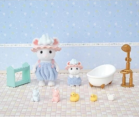 Set lodrash Sylvanian Families EPOCH 5805 me kukulla dhe aksesorë, multi