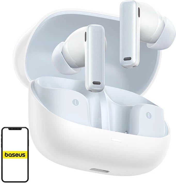 Kufje TWS Baseus Bowie M2s, in-ear, ANC, Bluetooth 5.3, Bardhë