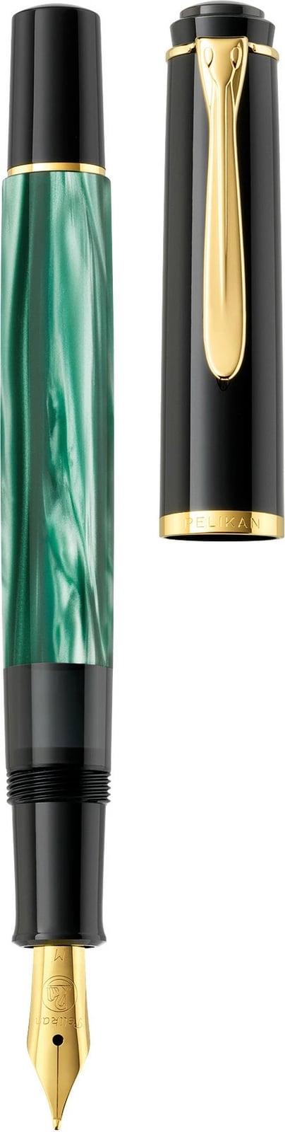 Stilolaps Pelikan M200, gjelbër mermer, me kuti dhurate