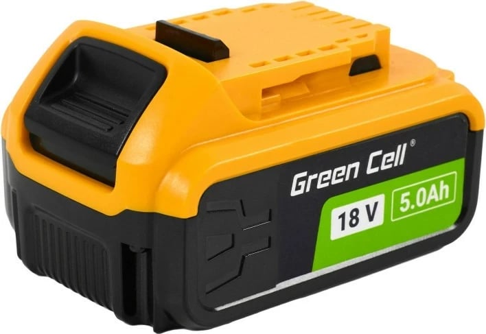 Bateri Green Cell PTDW18V5 për vegla pa kabllo, 5 Ah, 18 V, Verdhë