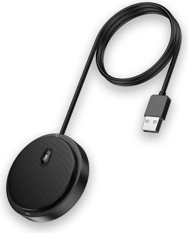 Mikrofon konferencash Techly ICC SH-22, omnidireksional, USB 2.0, i zi