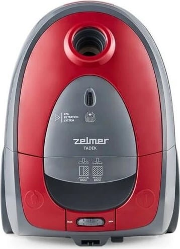 Fshesë me korrent Zelmer ZZVC261 Tadek, 2.5L, 800W, e kuqe-gri