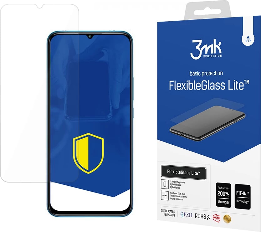 Xham hibrid mbrojtës për ekran, 3mk Protection FlexibleGlass Lite, për Xiaomi Mi 10 Lite 5G, Transparent