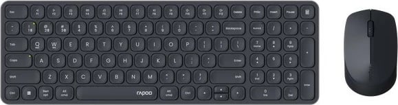 Set tastierë dhe maus wireless RAPOO 9310M, USB/Bluetooth, i zi