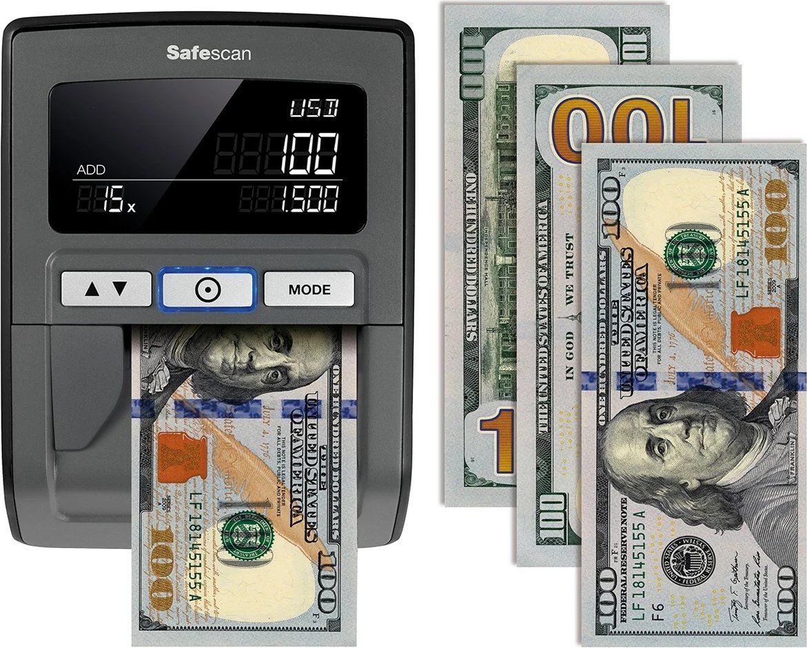Detektor bankënotash SAFESCAN 185-S, LCD, i zi