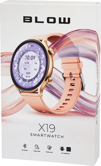 Smartwatch BLOW X19 Bluetooth, 1.46", 230 mAh, 3 rripa, Rozë
