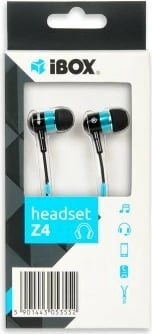 Kufje in-ear iBOX Z4 Zip me mikrofon, e zezë/e kaltër