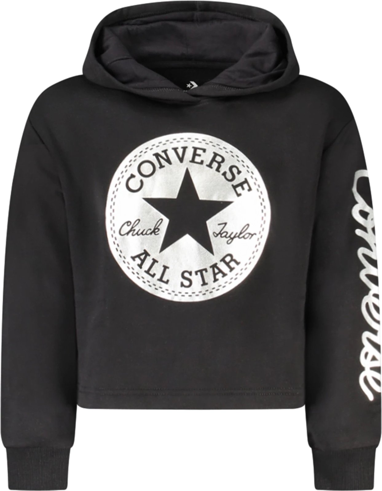 Duks Converse për vajza, e zezë