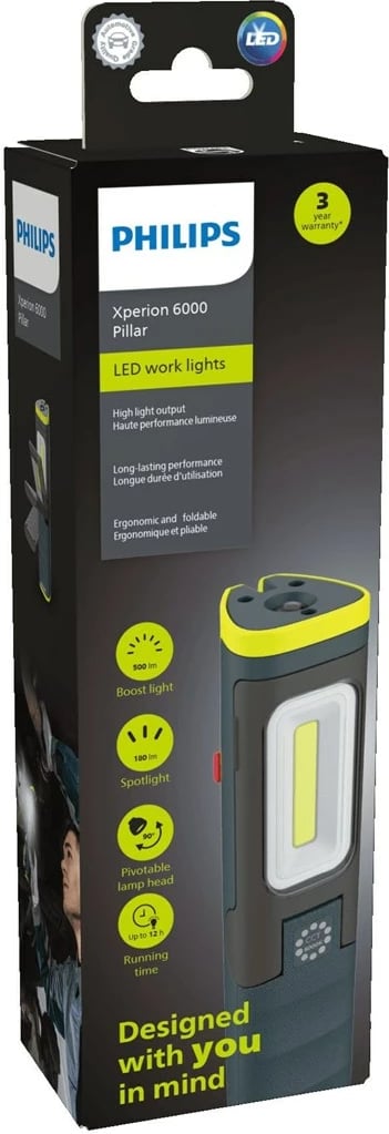 Dritë pune LED Philips Xperion 6000 X60PILLX1, 4400 mAh, Gri