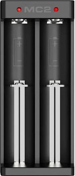 Karikues baterish XTAR MC2C, Li-ion 18650, 2 vende, USB-C, Zi